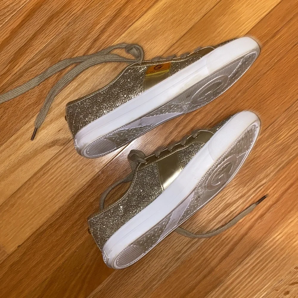 GUESS G by Guess Gold Glitter Sparkly Sneakers